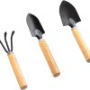 3Pcs Tools Mini Tool Set Indoor Kit Miniature Rake Trowel Shovel for