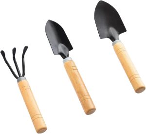 3Pcs Tools Mini Tool Set Indoor Kit Miniature Rake Trowel Shovel for