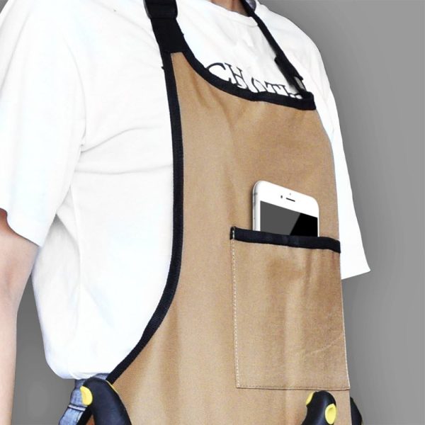 for Men Women with 14 Pockets Tool Work Aprons