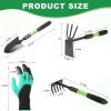 Set 4 Pack Tools Stainless Steel Heavy Duty Hand Cultivator Hoes Shovel