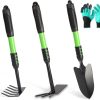 Set 4 Pack Tools Stainless Steel Heavy Duty Hand Cultivator Hoes Shovel