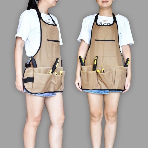 for Men Women with 14 Pockets Tool Work Aprons