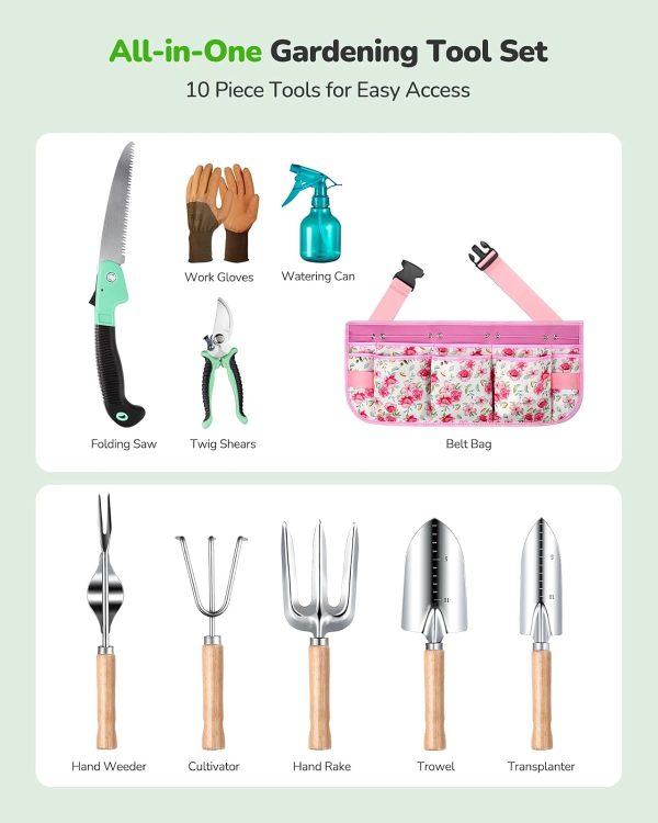 Tool Set with Tools Organizer Belt Adjustable 10-Piece Hand Tools Long Lasting