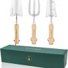 Tool Set- 3PCS Stainless Steel Tool Sets with Wooden Handle Trowel Weeding