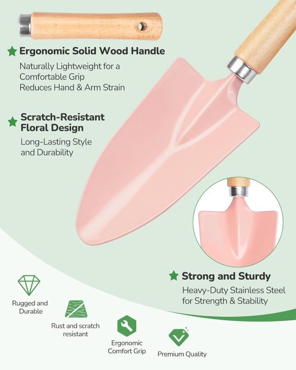 Tools 10-Piece Gift Set for Women Rust-Proof & Heavy-Duty Tools with Floral