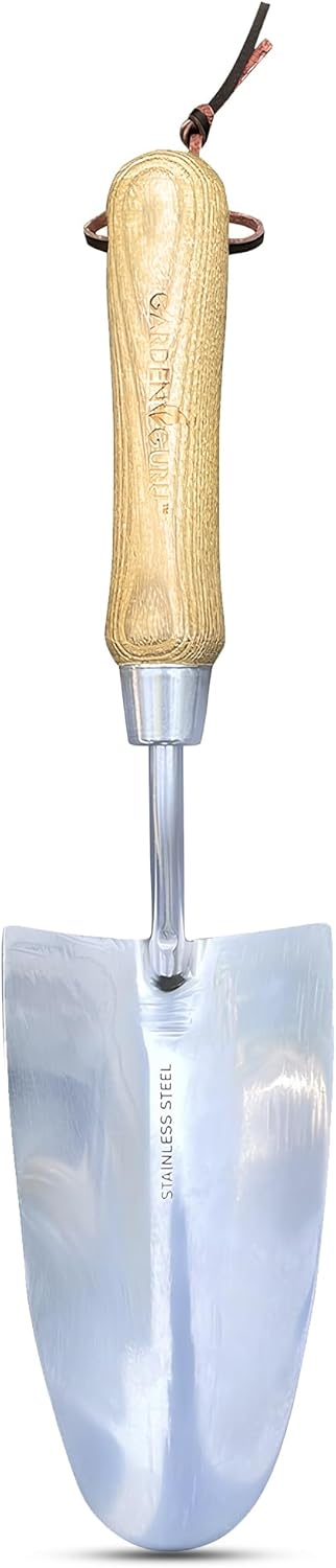 Eco Super Strong Trowel with Ergonomic Wood Handle - 100% Recycled Stainless