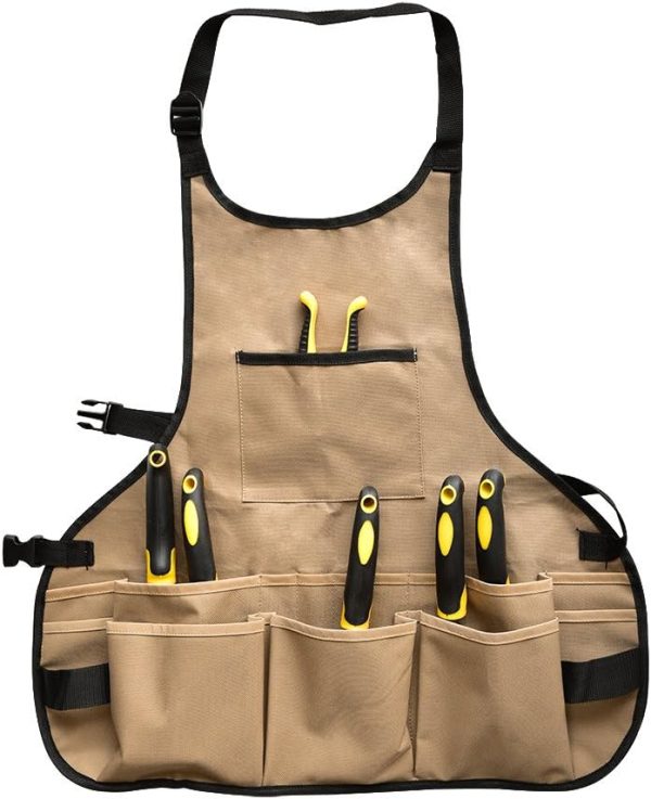 for Men Women with 14 Pockets Tool Work Aprons