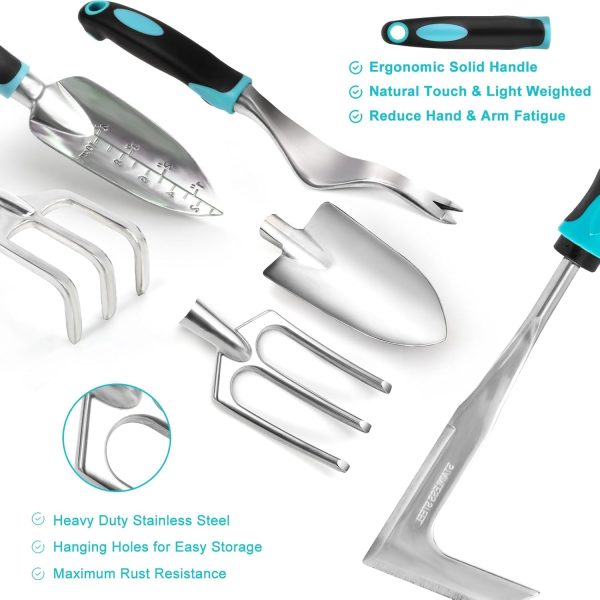 Set with Non Slip Rubber Grip 11 Piece Stainless Steel Tool Sets