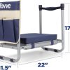 Kneeler and Seat Heavy Duty Stool with 10" Wide Detachable Kneeling Pad