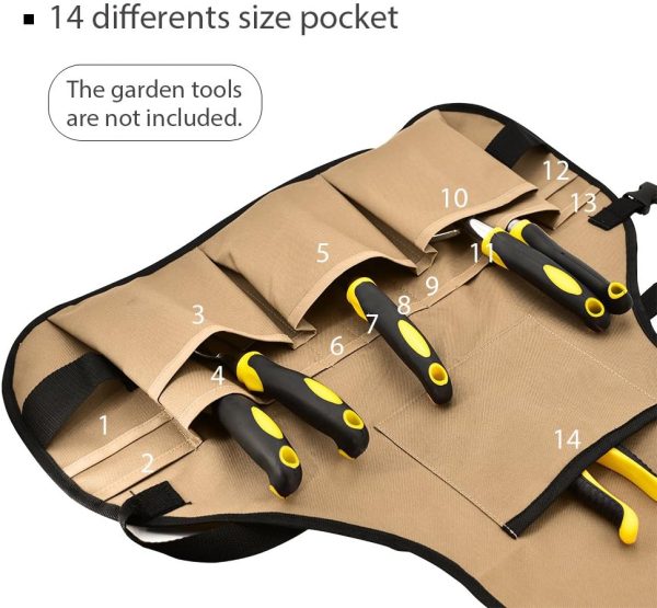 for Men Women with 14 Pockets Tool Work Aprons