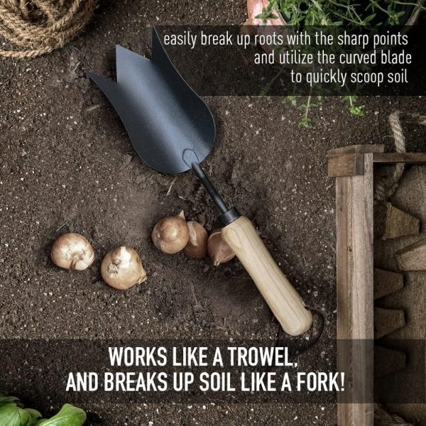 Tools Set 8 Piece Heavy Duty Tools with Wooden Handle Including Tote