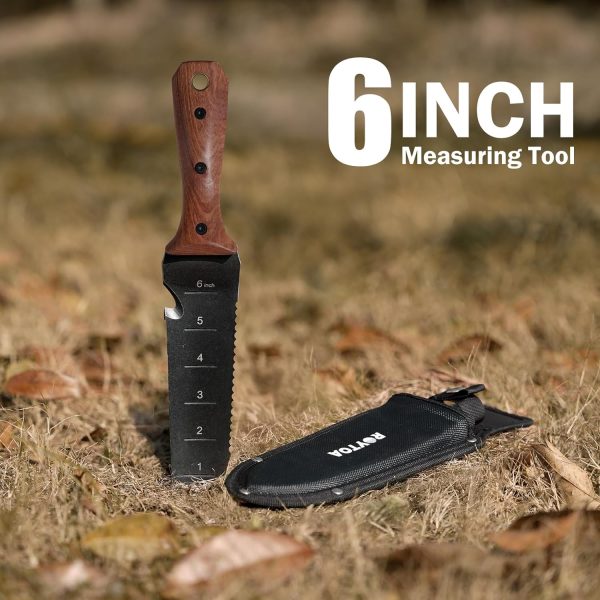 Knife Tools with Sheath for Weeding Planting Digging 7" Stainless Steel Blade