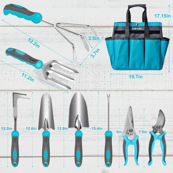 Tools Carsolt 10 Piece Heavy Duty Stainless Steel Tools Set with Ergonomic