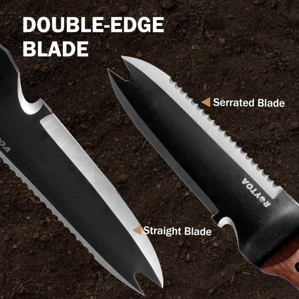 Knife Tools with Sheath for Weeding Planting Digging 7" Stainless Steel Blade