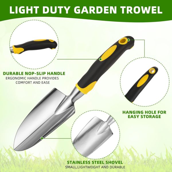 Yaocom Shovel Aluminum Alloy Heavy Duty Trowel Tool Small Shovels for Digging