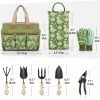 Tools Set 8 Piece Heavy Duty Tools with Wooden Handle Including Tote