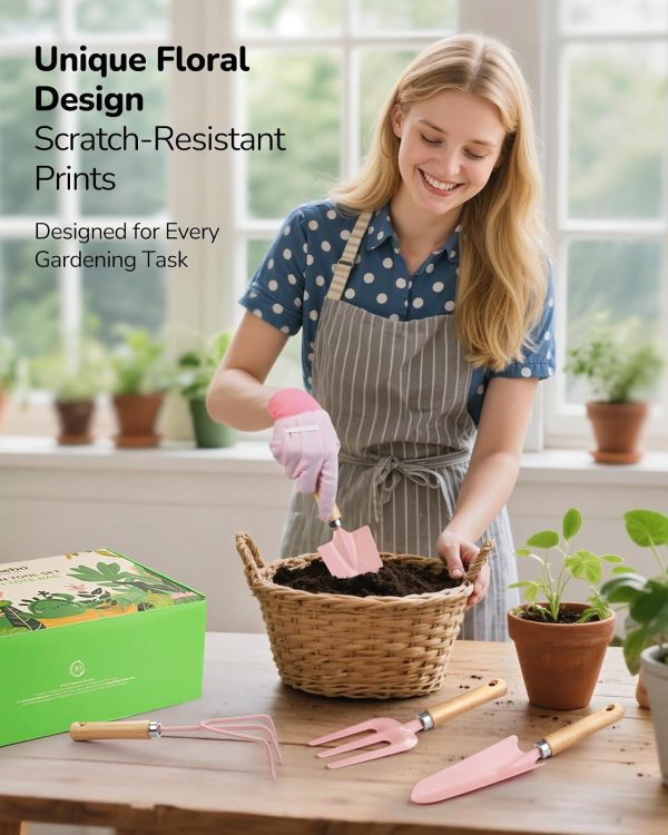 Tools 10-Piece Gift Set for Women Rust-Proof & Heavy-Duty Tools with Floral