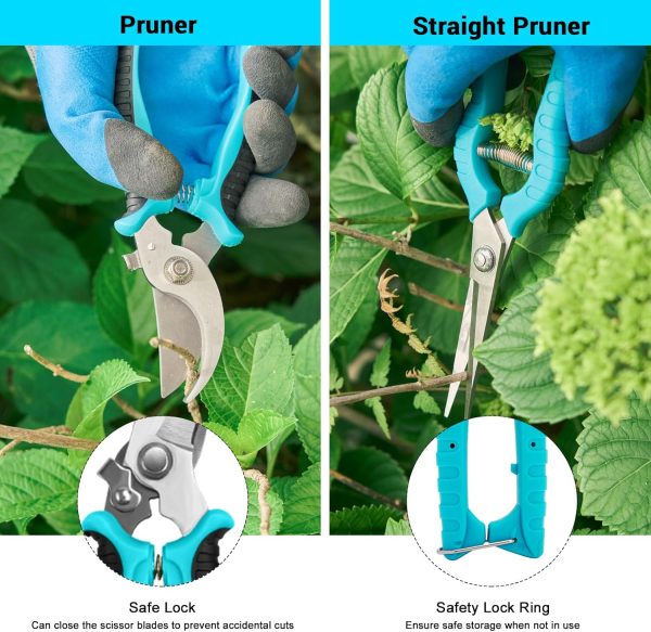 Set with Non Slip Rubber Grip 11 Piece Stainless Steel Tool Sets