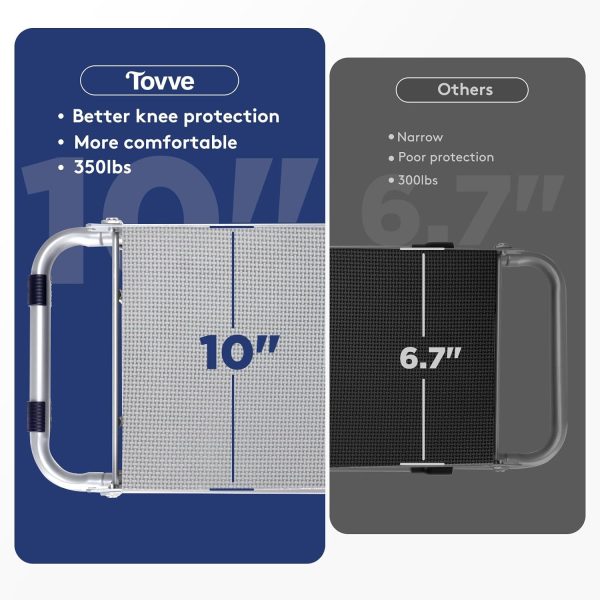 Kneeler and Seat Heavy Duty Stool with 10" Wide Detachable Kneeling Pad