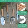Tool Set 10 Pieces Heavy Duty Gardenting Tool Kit Folding Stool with
