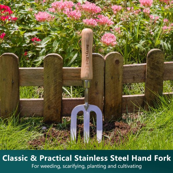 Tool Set- 3PCS Stainless Steel Tool Sets with Wooden Handle Trowel Weeding