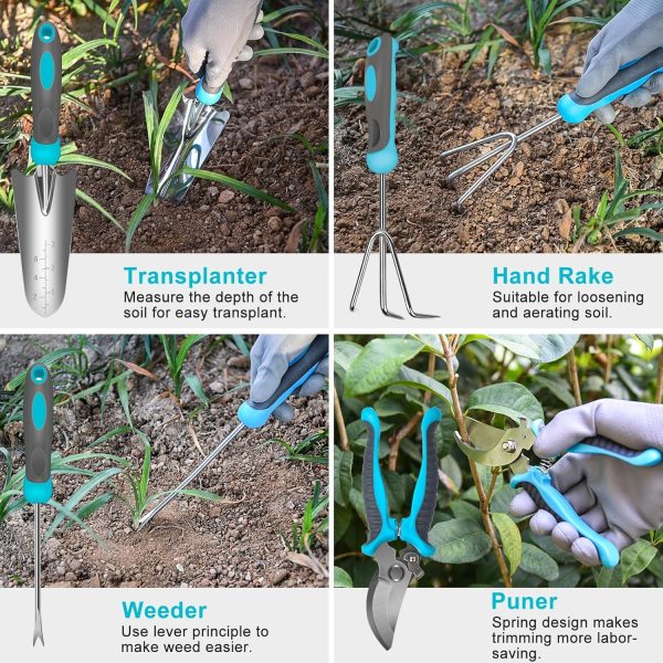 Tools Carsolt 10 Piece Heavy Duty Stainless Steel Tools Set with Ergonomic