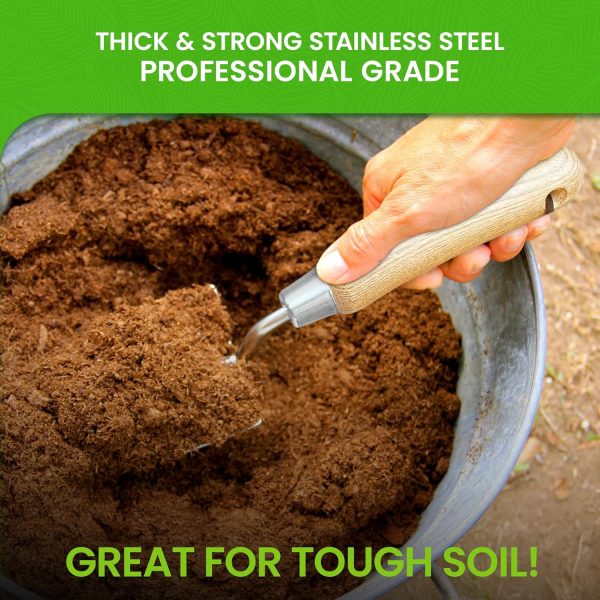 Eco Super Strong Trowel with Ergonomic Wood Handle - 100% Recycled Stainless