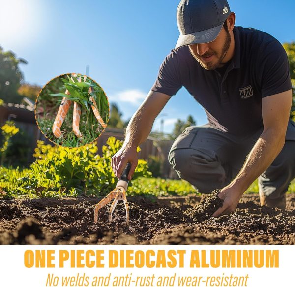 Tool Set of 5 Heavy Duty Aluminum Tools with Non-Slip Rubber Grip