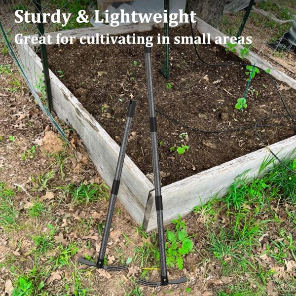 Hoe Tool – Heavy Duty Adjustable (16"-30") with Ergonomic Handle Anti-Rust Coated