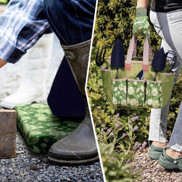 Tools Set 8 Piece Heavy Duty Tools with Wooden Handle Including Tote