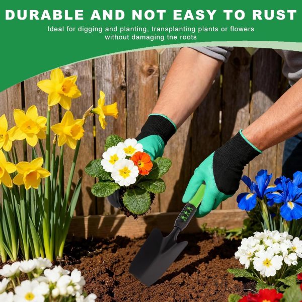 Set 4 Pack Tools Stainless Steel Heavy Duty Hand Cultivator Hoes Shovel