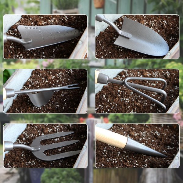 Tools Set 6 Pcs Tools Set Black Painted Stainless Steel Heavy Duty