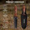 Knife Tools with Sheath for Weeding Planting Digging 7" Stainless Steel Blade