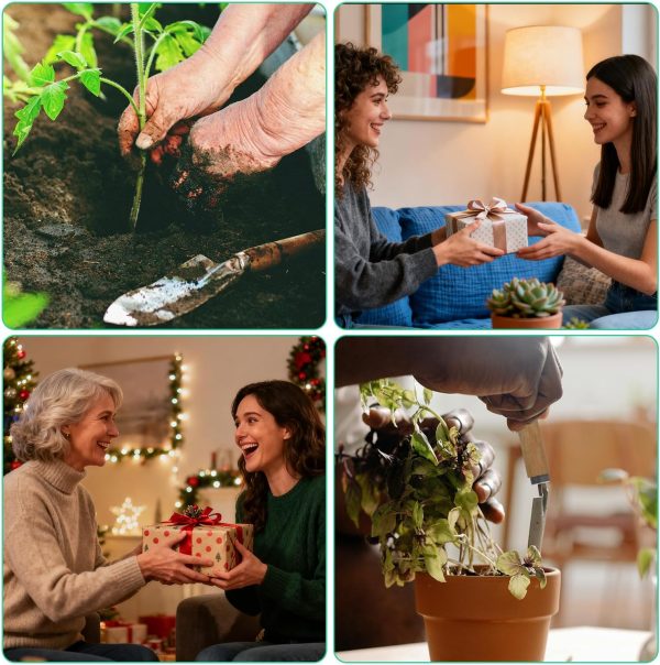 Tool Set 10 Pieces Heavy Duty Gardenting Tool Kit Folding Stool with